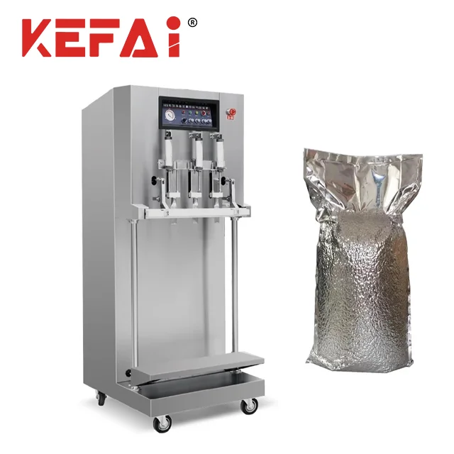KEFAI آلة ختم الفراغ الخارجية للحقيبة الكبيرة آلة تعبئة الفراغ سدادة الأكياس البلاستيكية العمودية
