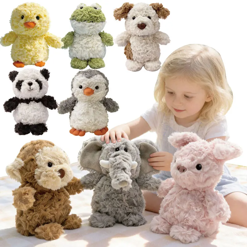 1 unidad de 20 cm, Peluche Blandito de Elefante, Alpaca, Conejo, Rana, Pato, Panda, Pingüino, Mono, Muñeco de Peluche Kawaii, Juguete para Calmar a Bebés y Niñas