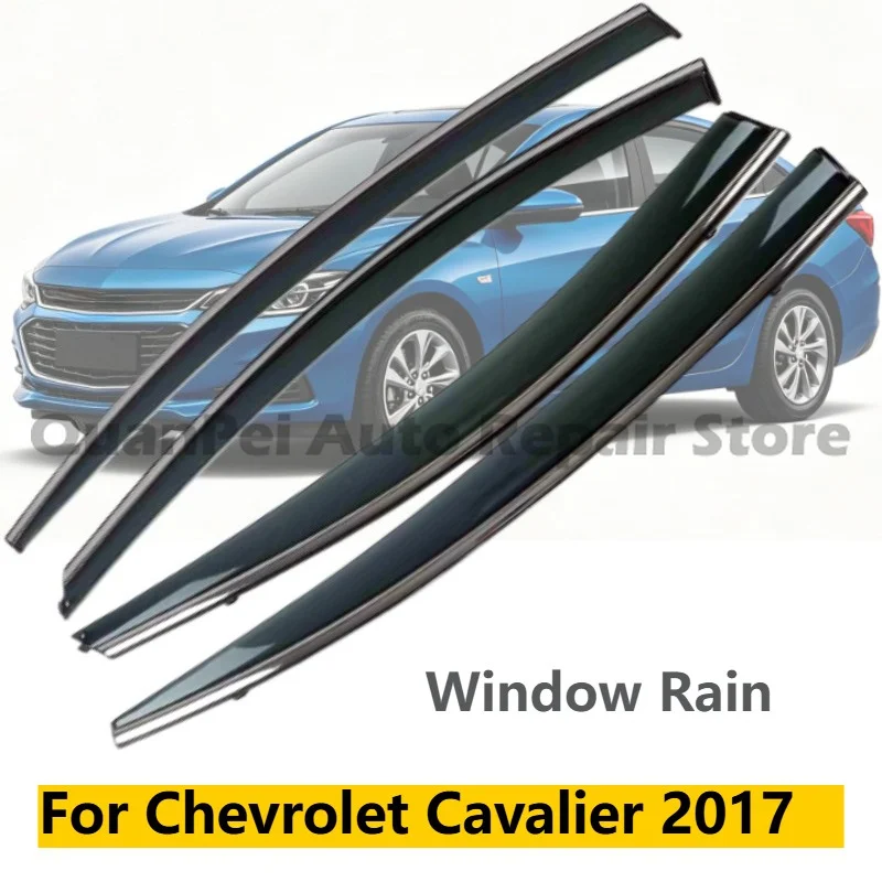 For 2017 Chevrolet Cavalier Sedan Window Visors Side Rain Guards Deflectors