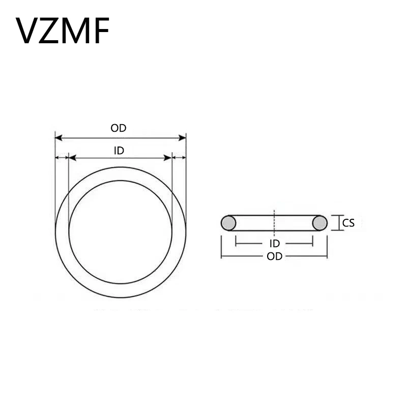 VMQ O RING CS 5mm OD 15~120mm White Silicone Sealing Ring Food Grade Silicone Insulation Shape Sealing O-ring Silicone Ring
