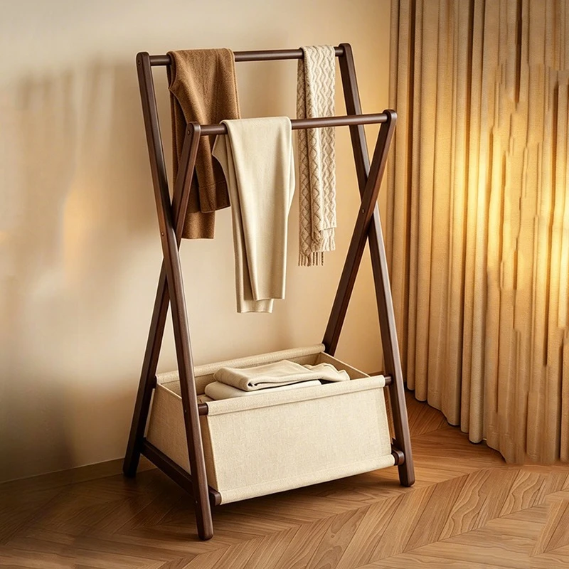 Wall Wooden Clothes Stand Shelf Rail Hanger Japanese Clothes Stand Entrance Vintage Perchero Para Bolsos Hotel Furniture