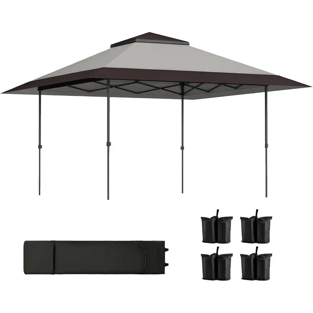 

Портативный тент-укрытие от солнца 4х4 м с регулируемой высотой, сумкой на колесах и якорями для крепления к песку для мероприятий на открытом воздухе