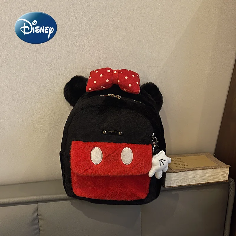 Disney Nieuwe Mini Pluche Rugzak Cartoon Leuke Dames Pluche Rugzak Mode Trendy Dames Mini Casual Rugzak Hoge Kwaliteit