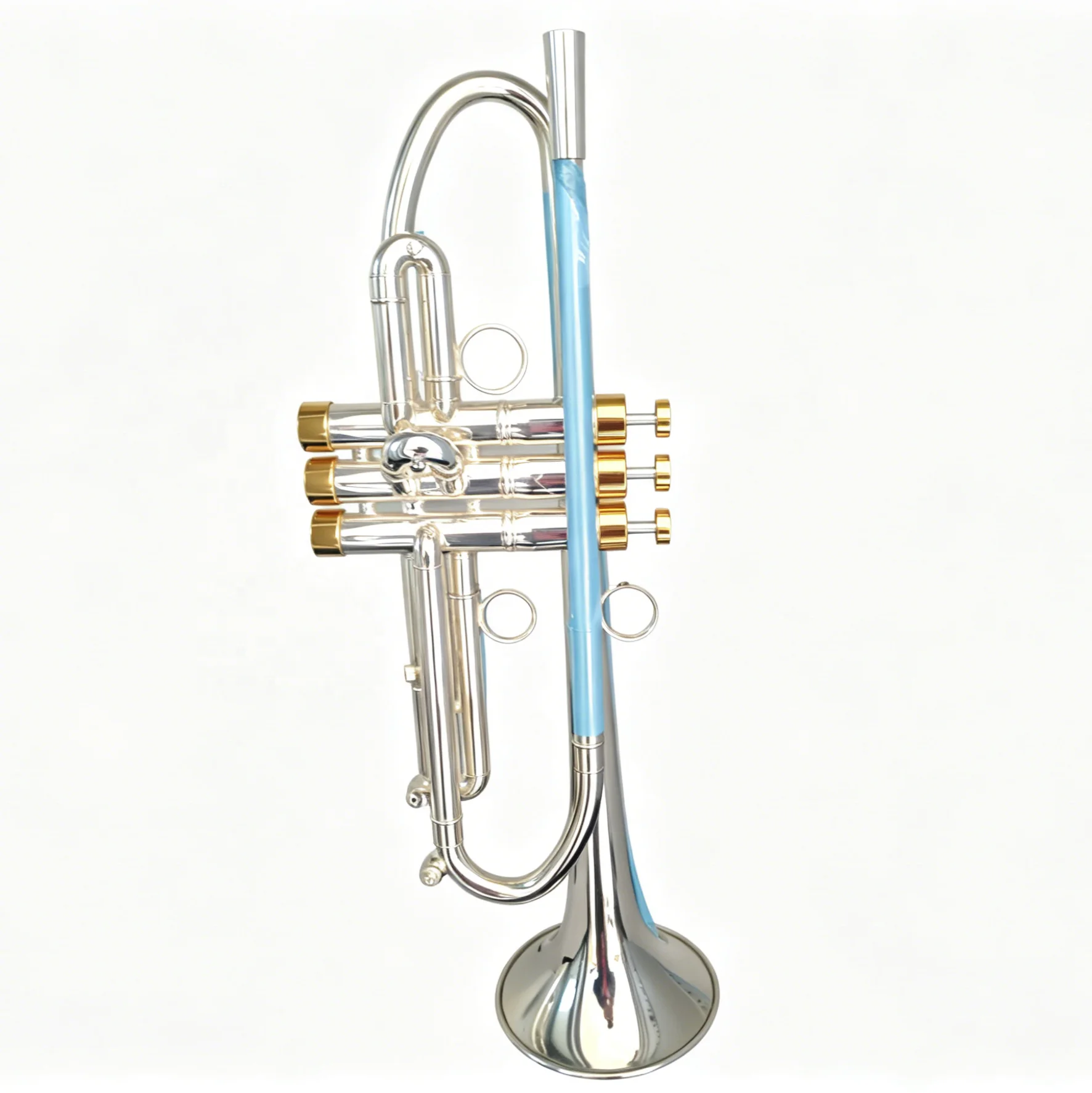 Tone Bb Streamline Silver Plated Body Gold Plated Caps Trumpet