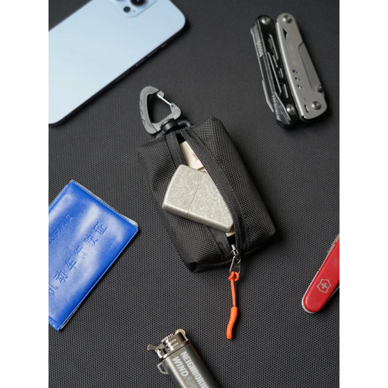 حقيبة سماعة الأذن حقيبة السجائر حزام الكتف ملحق سستة مفتاح كيس التخزين الصغيرة المحمولة مثلث مشبك معلق