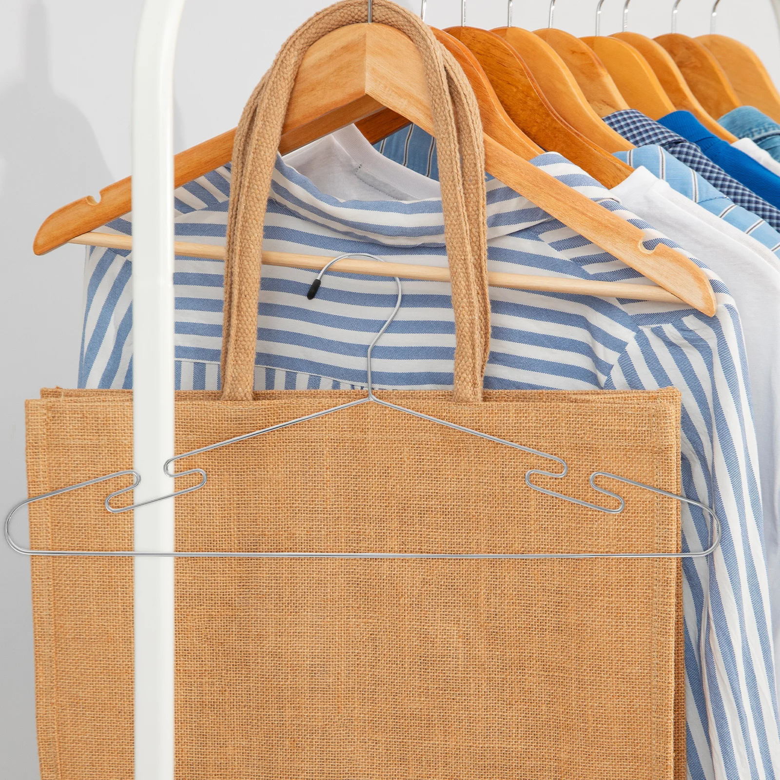 

5pcs Thickened Clothing Hanger Heavy Duty Coat Hanger For Winter Jackets T-Shirts Pants Closet Storage Organizer