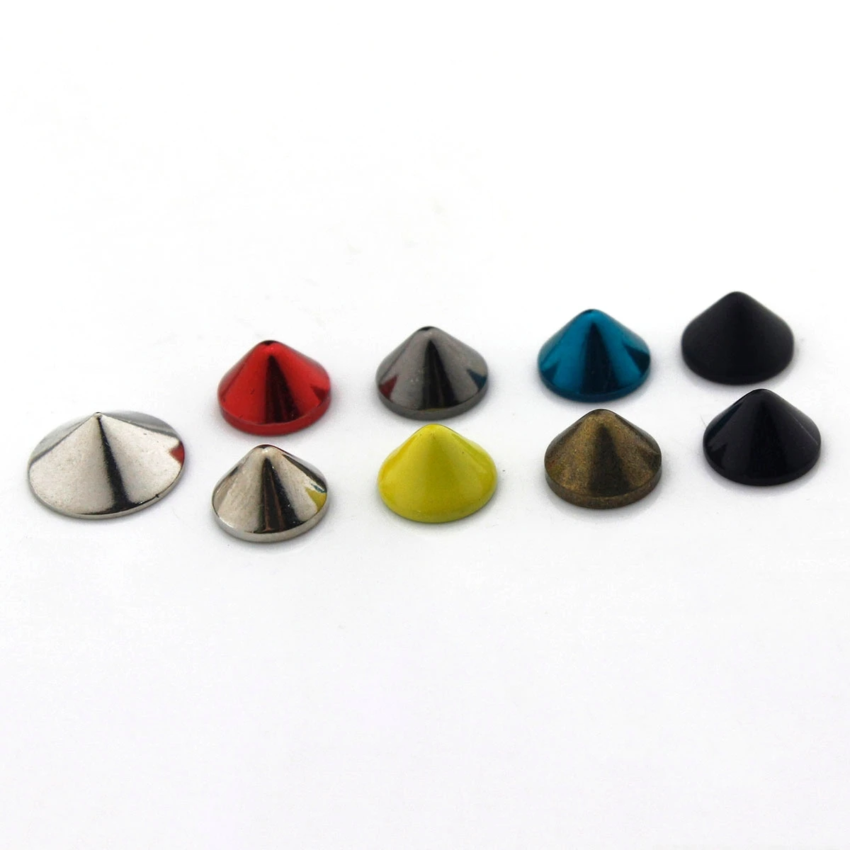 10 sztuk/partia metalowa kula stożek Spike Punk Screwback szpilki torba ubrania skórzane rękodzieło telefon etui na buty DIY akcesoria dekoracyjne