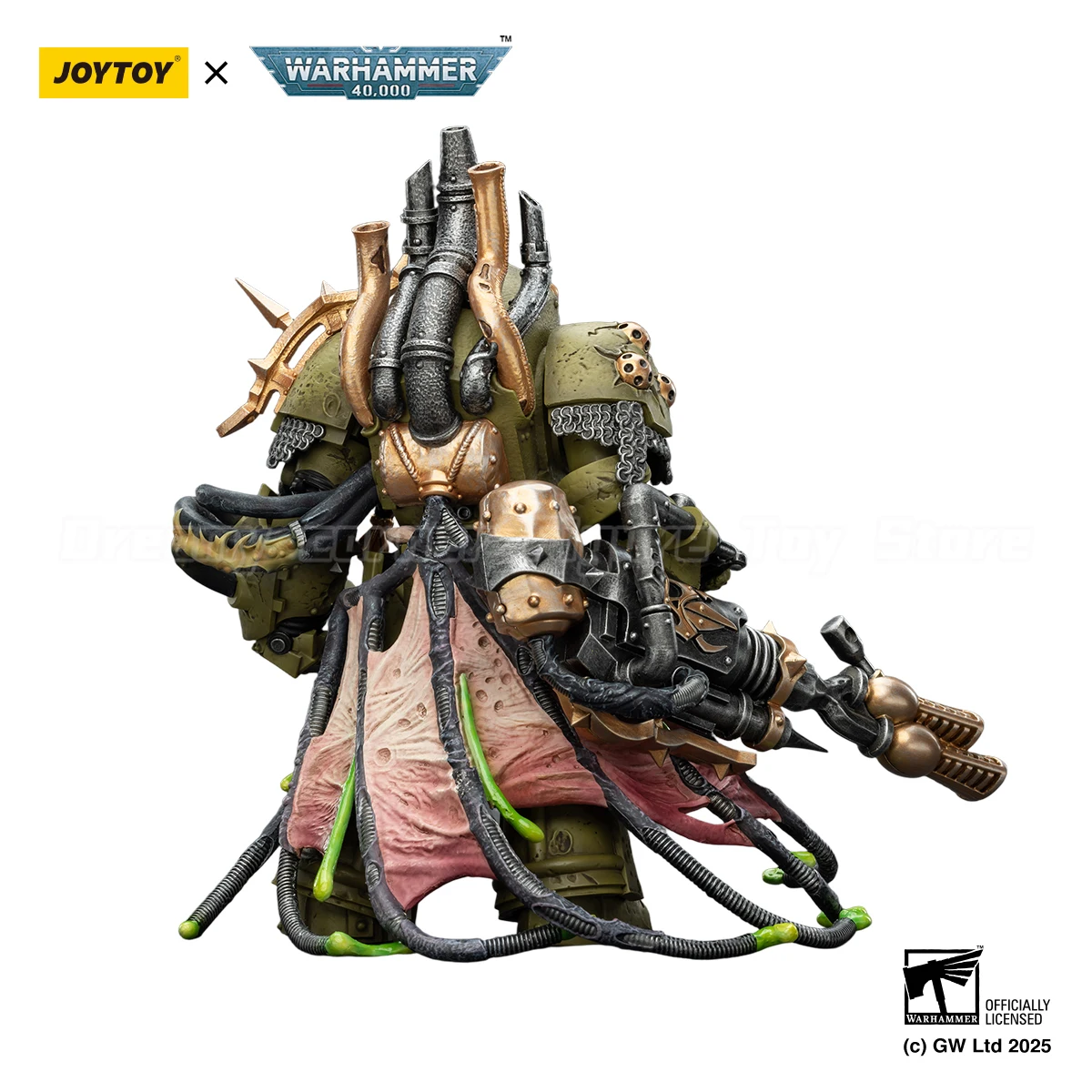 

【In Stock】JOYTOY Warhammer 40K Death Guard Lord of Virulence with Power Fist and Twin Plague Spewer 1/18 Action Figure