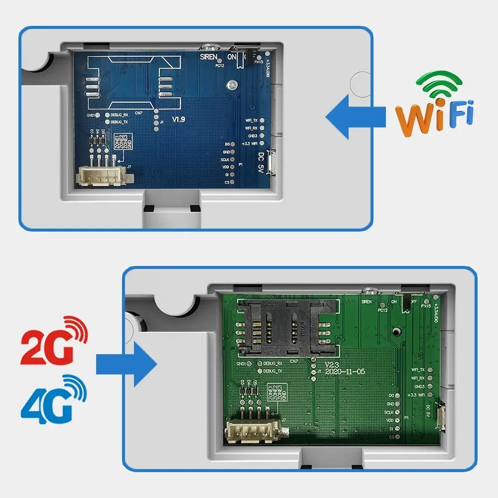 Tuya keamanan rumah nirkabel GSM WIFI, dengan detektor gerakan Sensor Alarm pencuri mendukung Alexa & Google