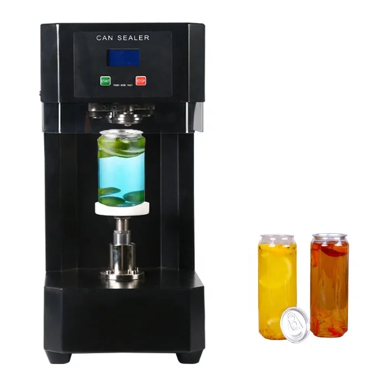 for Automatic Non-rotating Bottle Can Sealer Soda Tin Can Seamer Sealing Machine Tin Can Sealer with cup holder For Bubble/Soda