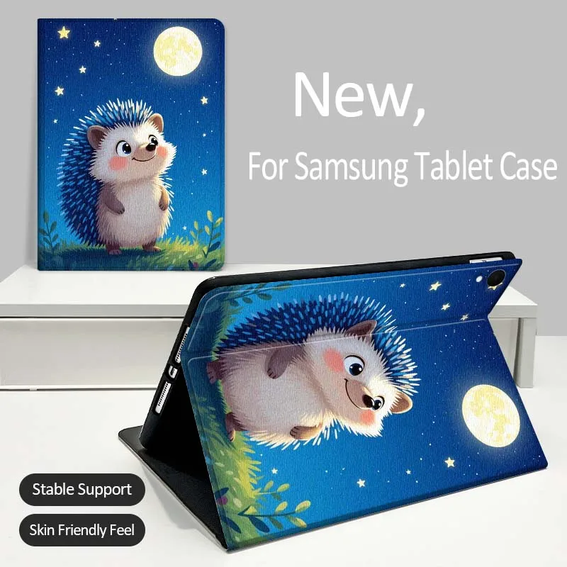 

Cartoon Hedgehog Night Sky Tablet Case For Samsung Galaxy Tab A A7 A8 A9 A11 S6 S11 Lite Plus 10.1 10.4 10.5 Inch 2022 2025