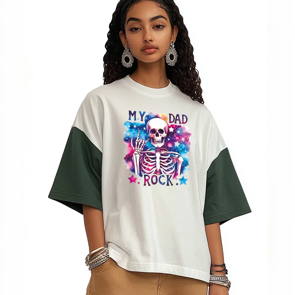 9 pezzi di teschi colorati luminosi adesivi termoadesivi trasferimento di calore decalcomanie per pressa di calore fai da te