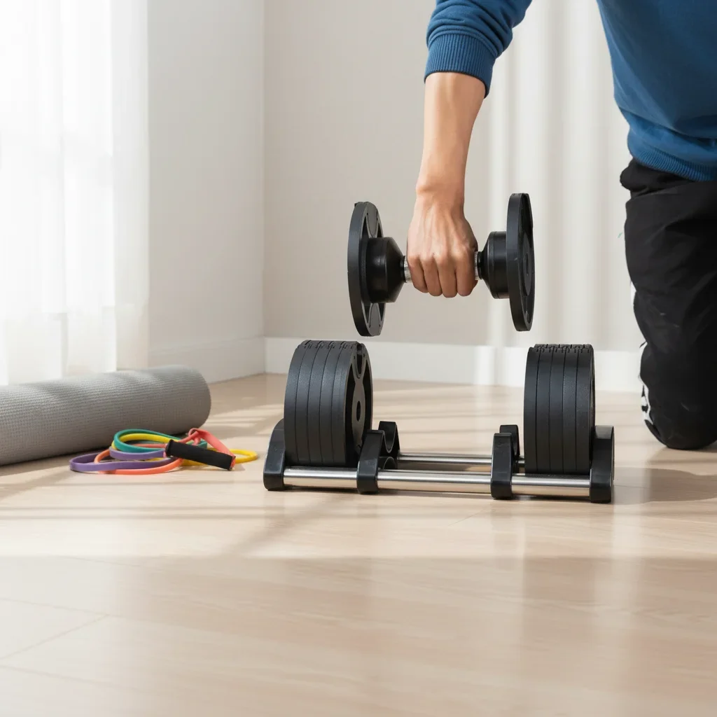 

16kg Free Weight Gym Fitness Equipment-Adjustable Dumbbell Set with Weight Plate for Exercise Professional Gear Hot Pick