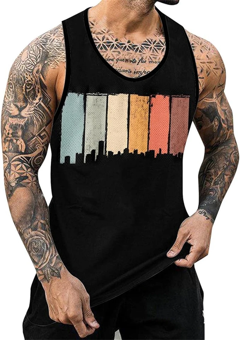 Team USA Basketball Vest Men's Basketball Tank Tops Sports Fitness Casual Breathable Sleeveless Graphic Shirt Fashion Men Vest image 3