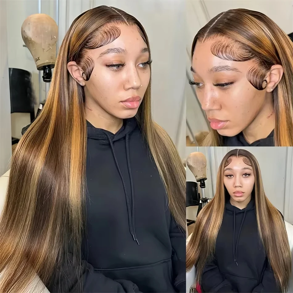 SoGreat straight hd lace frontal wig 13x6 highlight wig 13x4 lace frontal blonde wig bone straight human hair wigs Brazilian image 3