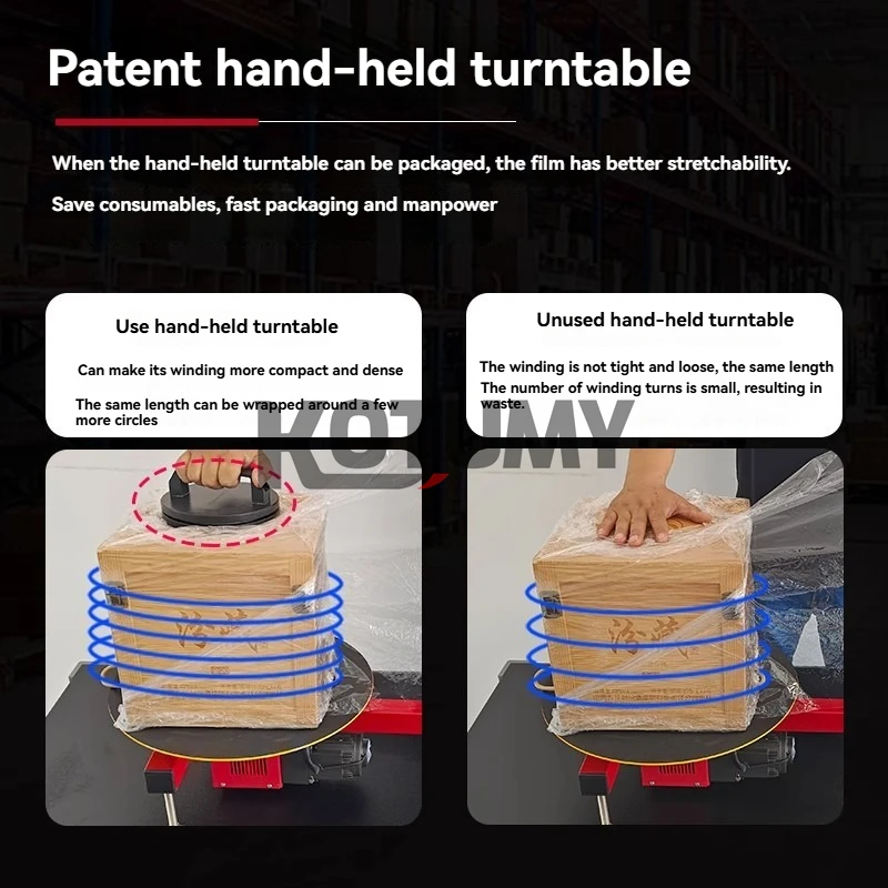 PE Stretch Film Baler Electric Winding Film Packaging Machine Express Logistics Carton Box Film Wrapping Tool