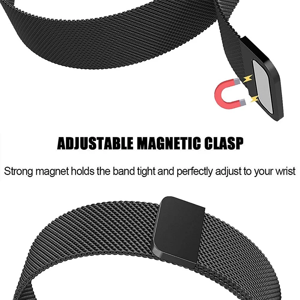 10PCS Stainless Steel Strap for Samsung Galaxy Fit3 / Fit 3 Smart Wristband Bracelet Metal Mesh Watch Bands