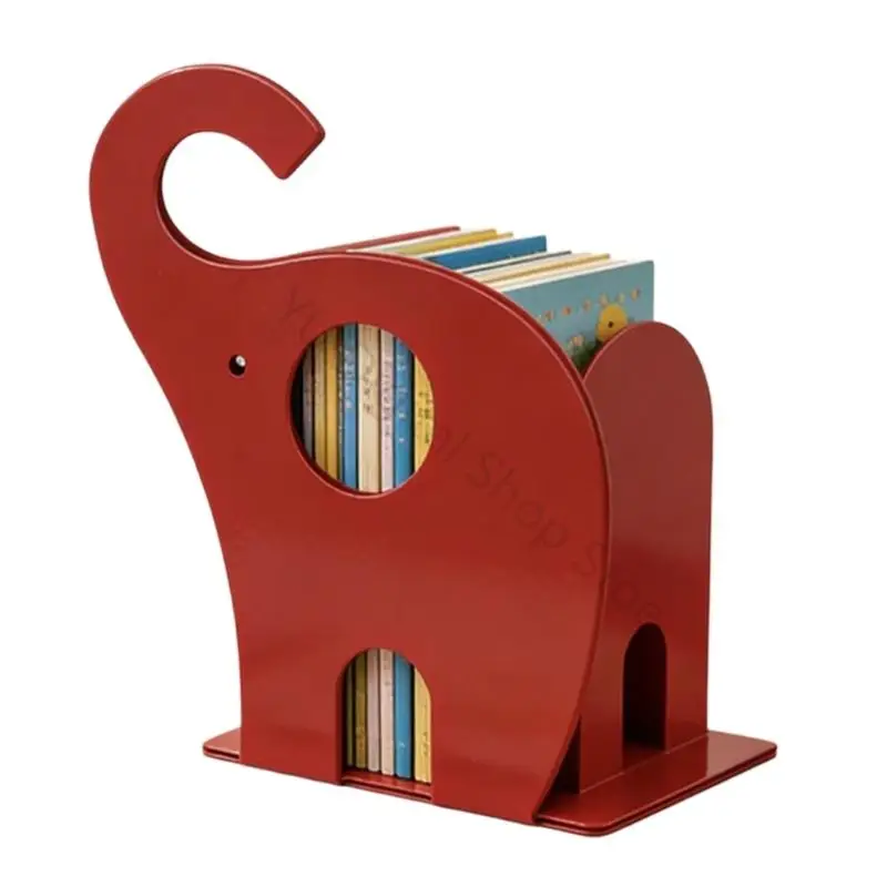 96BA Elefanten-Buchstütze aus Metall für den Schreibtisch, Bücherständer für Akten, Regale und zum Lernen – Detail 2