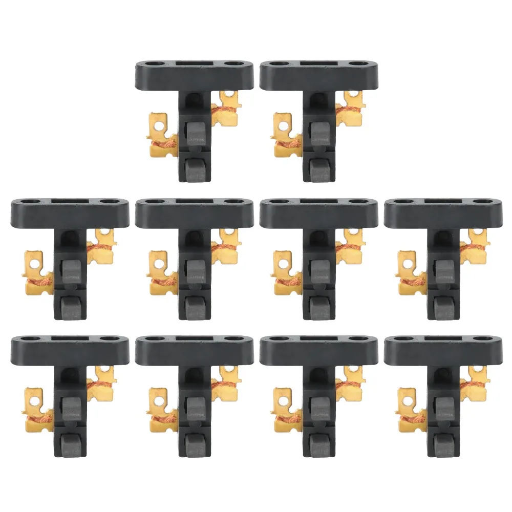 10PCS Black Carbon Brush Assembly Plastic Universal Generator Brush Set 188F/190F Model 5-8KW Compatible Generator Brush