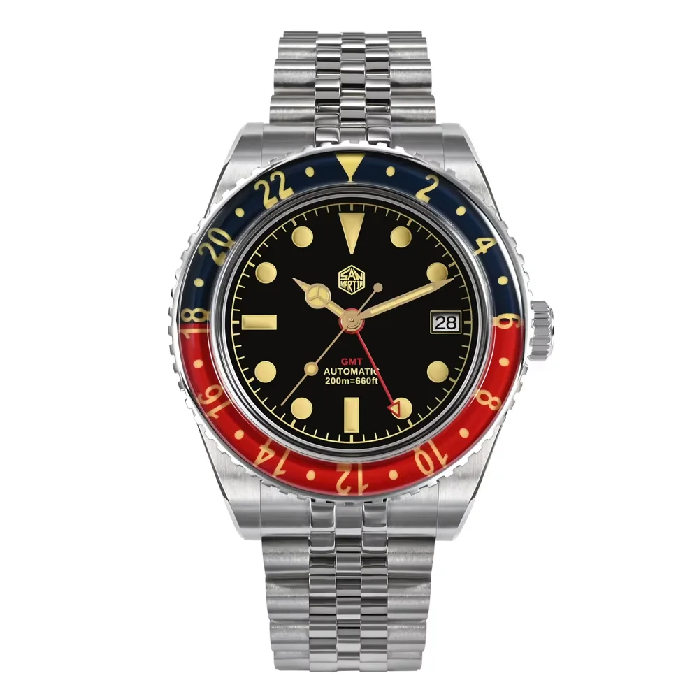 サンマーティン 自動巻き スポーツ時計 40mm サファイアベゼル