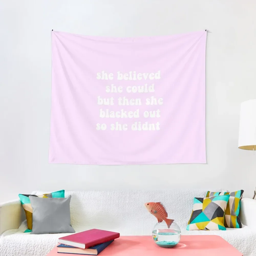 

she believed she could Tapestry Aesthetic Room Decor Decorative Wall Mural Wall Decoration Decoration For Bedroom Tapestry
