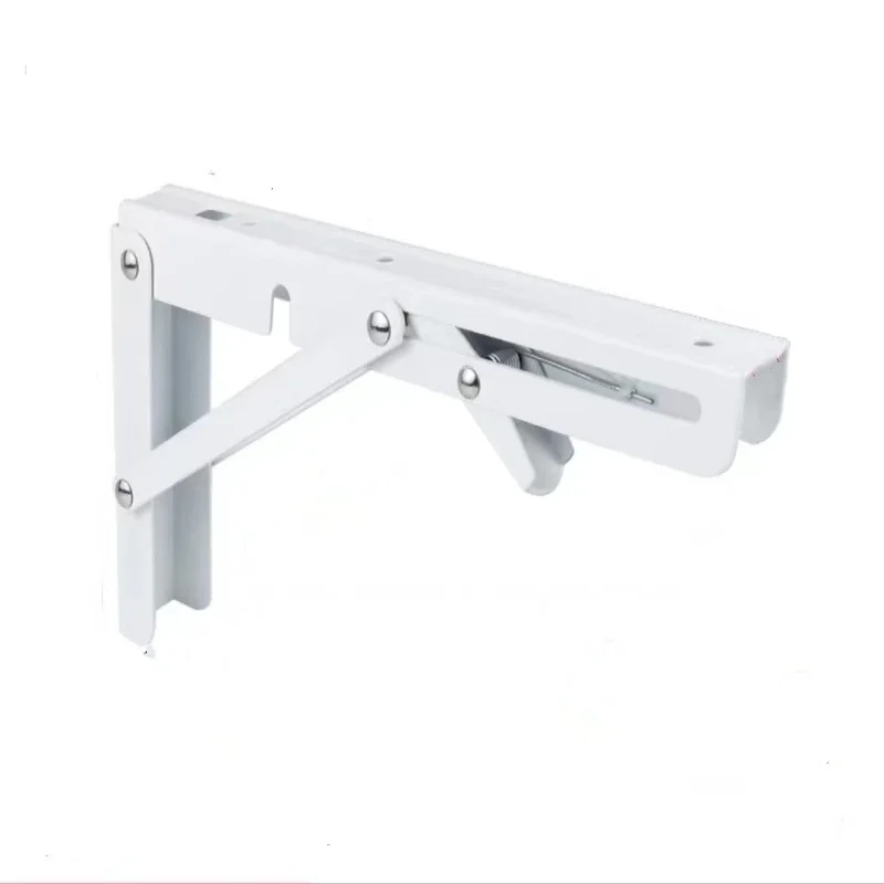 

Black White Wall Mounted Folding Triangle Shelf 8-20 Inch Floating Kitchen Bracket Space Saver for Utensils Dishes