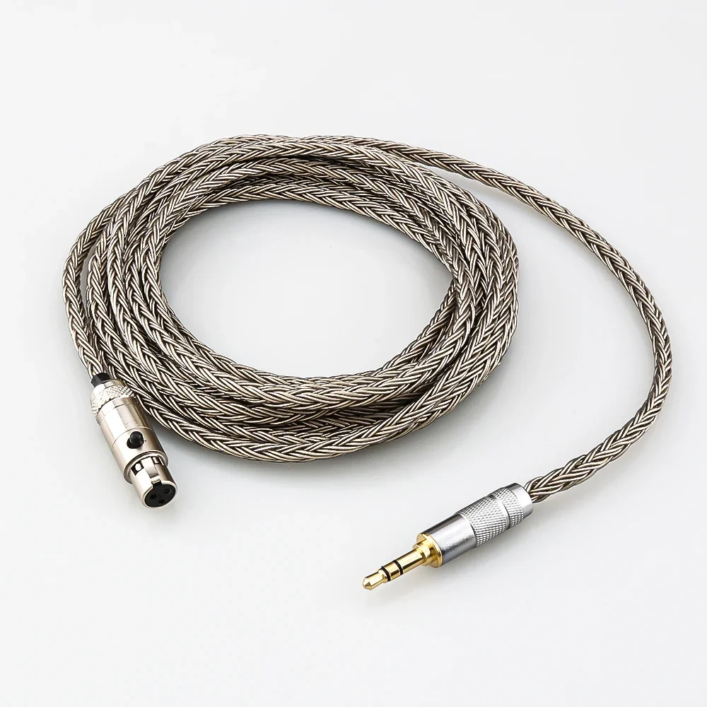 8Core Hifi Audio Headphone Upgraded Cables 3.5mm stereo to mini XLR for Earphone AK G Q701, K240S ,K271 ,K702 ,K141 ,K171, K712