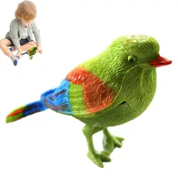 Pájaros cantores y cantores para niños, juguetes de pájaros, decoración de jaula de pájaros, juguete de animales eléctricos, pájaros cantantes y cantantes, regalo para niños