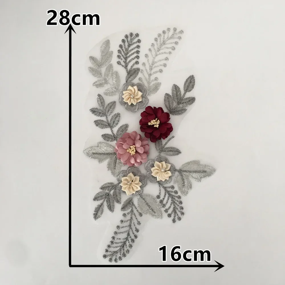 New arrive 3D Flower Lace Embroidery Collar DIY Sewing Neckline Dress  Applique Clothing Decorative Craft Supplies Accessories