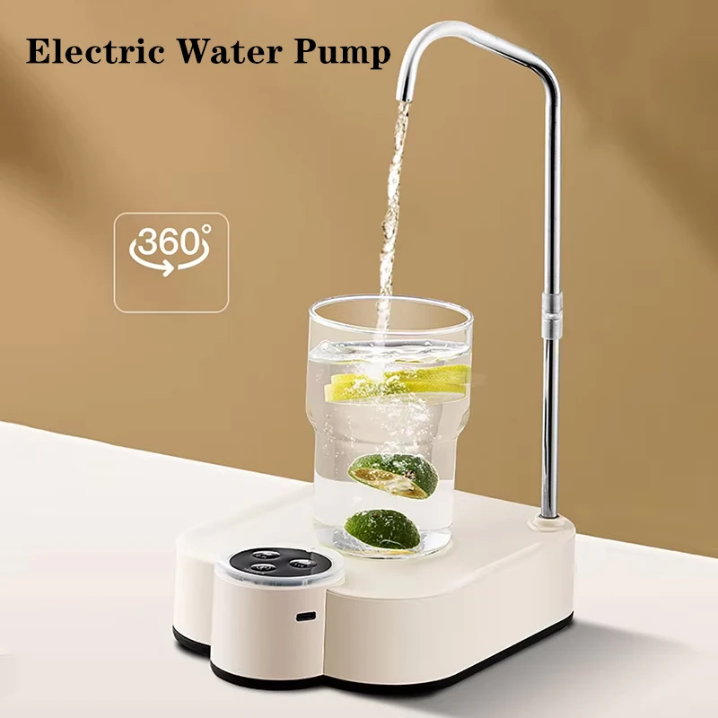 

Насос для бутылки с водой, настольный умный электрический диспенсер для воды, зарядка типа C, портативный автоматический электрический водяной насос для домашнего офиса