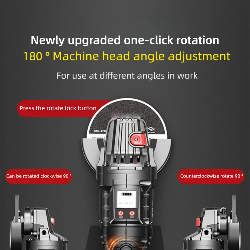 Brushless Cordless Angle Grinder & Polisher – Rechargeable Lithium-Ion, Multi-Tool for Cutting, Grinding & Polishing