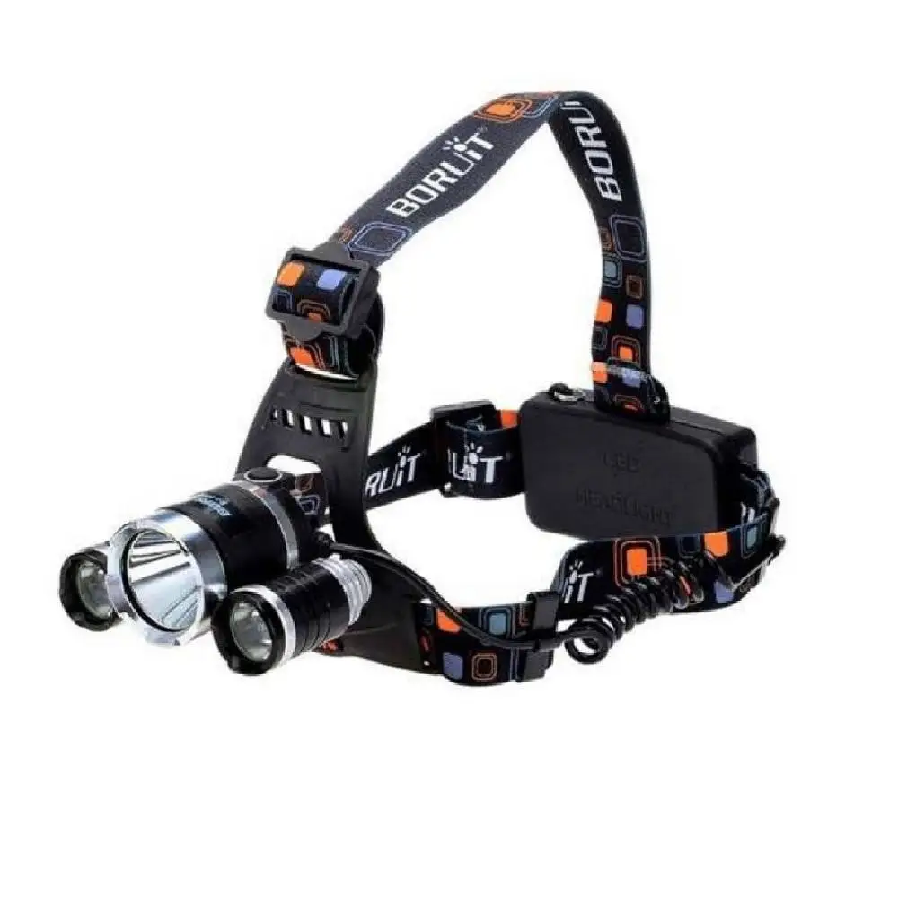 3 Led Cree T6 2 Battery Head Headlight for Bike Fishing Flashlight