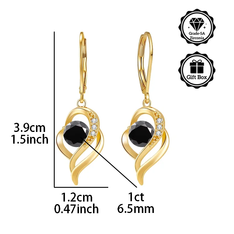 

LAMVOICE 2 carat zirconia,jewelry for women/ Hypoallergenic hook earring christmas gift for high quality jewelry earrings with