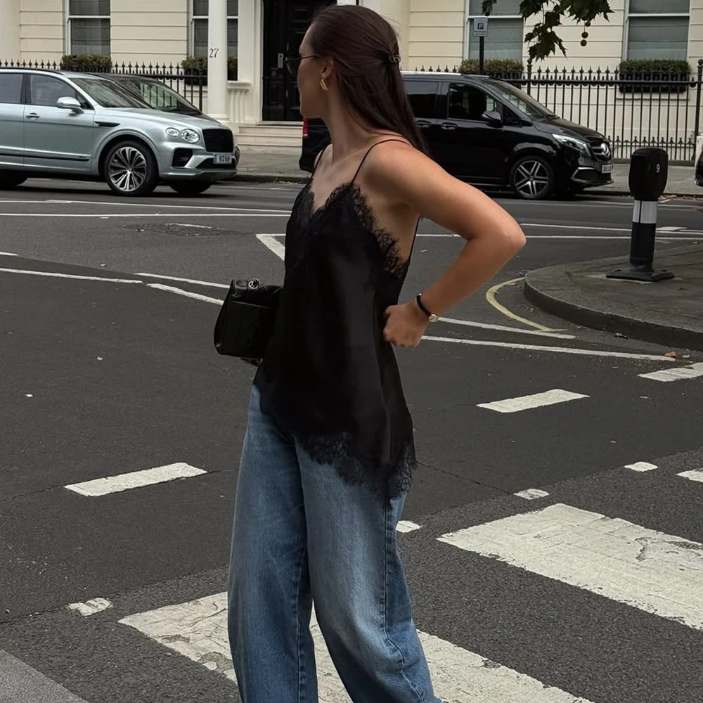 Ticketsx الدانتيل المرقعة حبال سترة المرأة بلا أكمام قبالة الكتف الجوف خارج الخامس الرقبة سليم القمم سيدة الصيف عطلة الشاطئ القمم