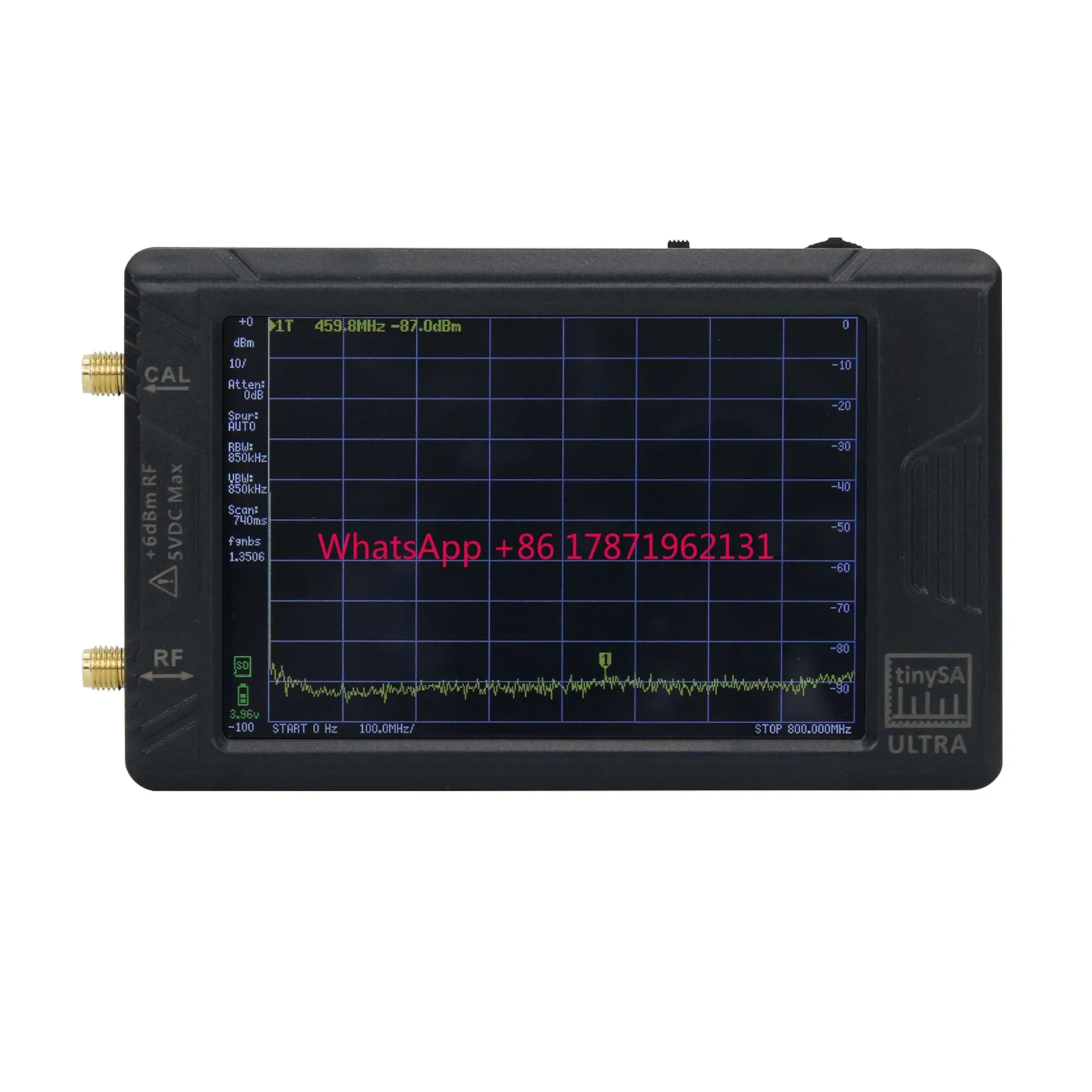 4inch Display for tinySA ULTRA 100k-5.3GHz RF- Signal Generator Handheld Tiny Spectrum Analyzer