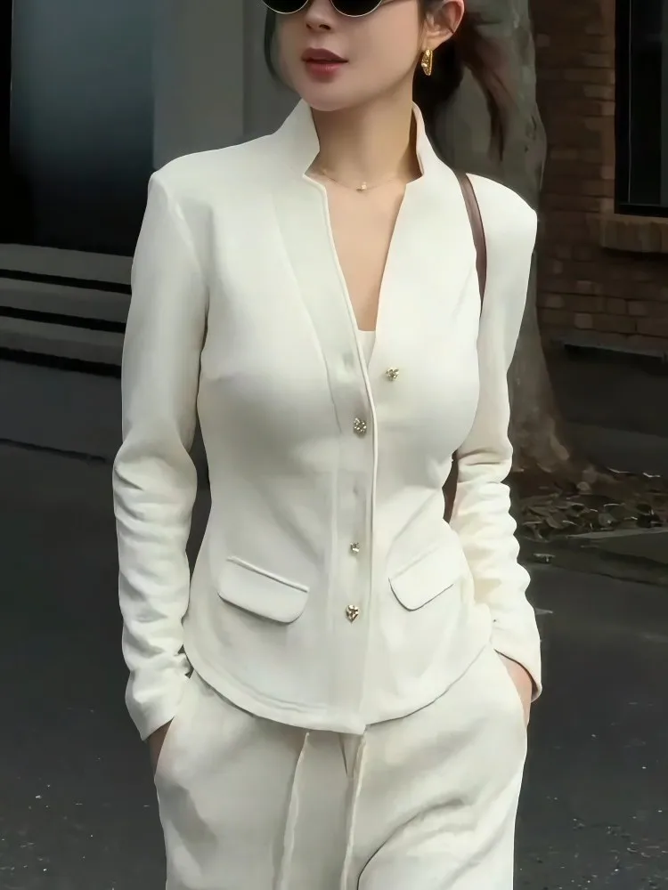 

Fashionable Commuter Style Women's Two-Piece Set Slimming Top Wide Leg Pants High Waist Comfortable Long Sleeve High-End Feeling