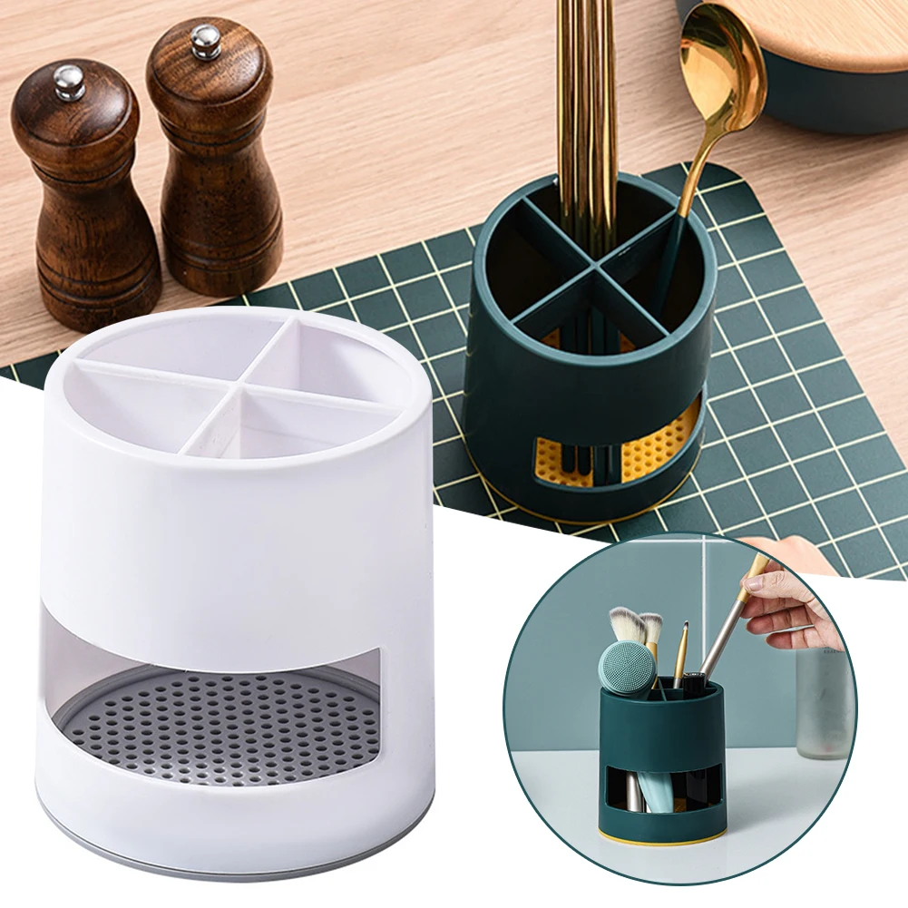 Multi-Grid Tableware Drain Storage Box Toothbrush Holder Household Spoon Chopstick Organizer Kitchen Cutlery Fork Storage Rack