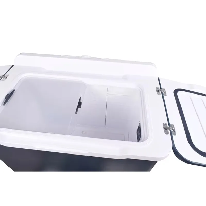 Ecootrunk الطاقة الشمسية 220 فولت التيار المتناوب تيار مستمر 12 فولت ثلاجة سيارة الفريزر للتخييم شاحنة RV قارب المدمج في البطارية