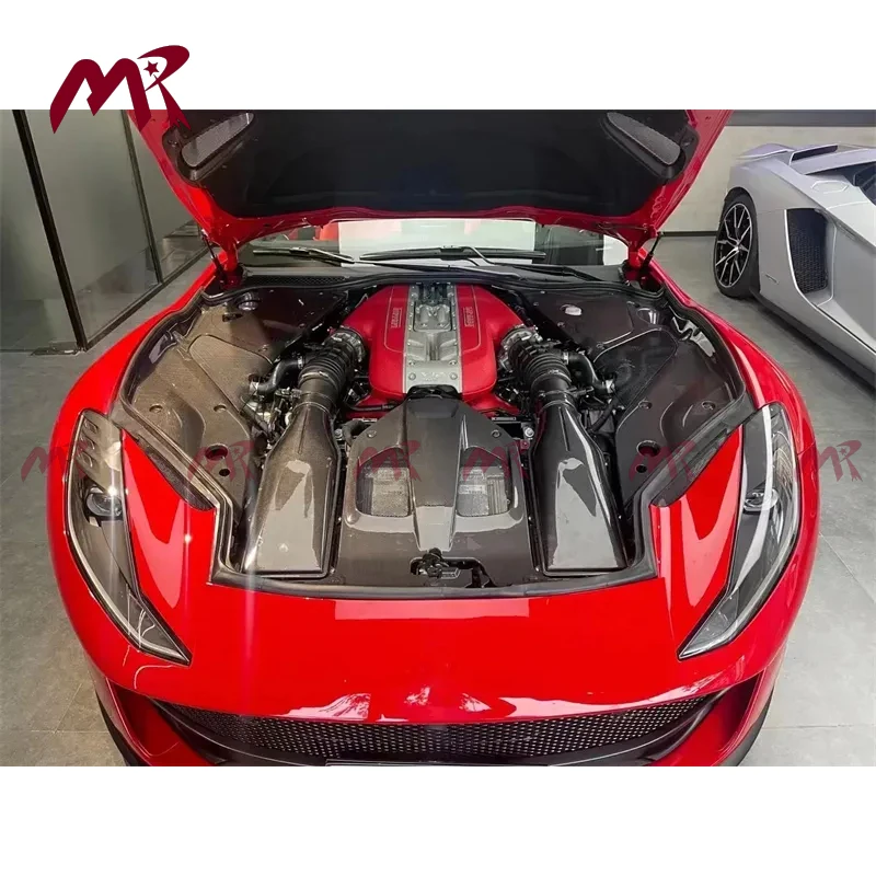 812 Dry Carbon Fiber Engine Bay Cover Dust Guard Air Intake For Ferrari 812 Car Body Kit