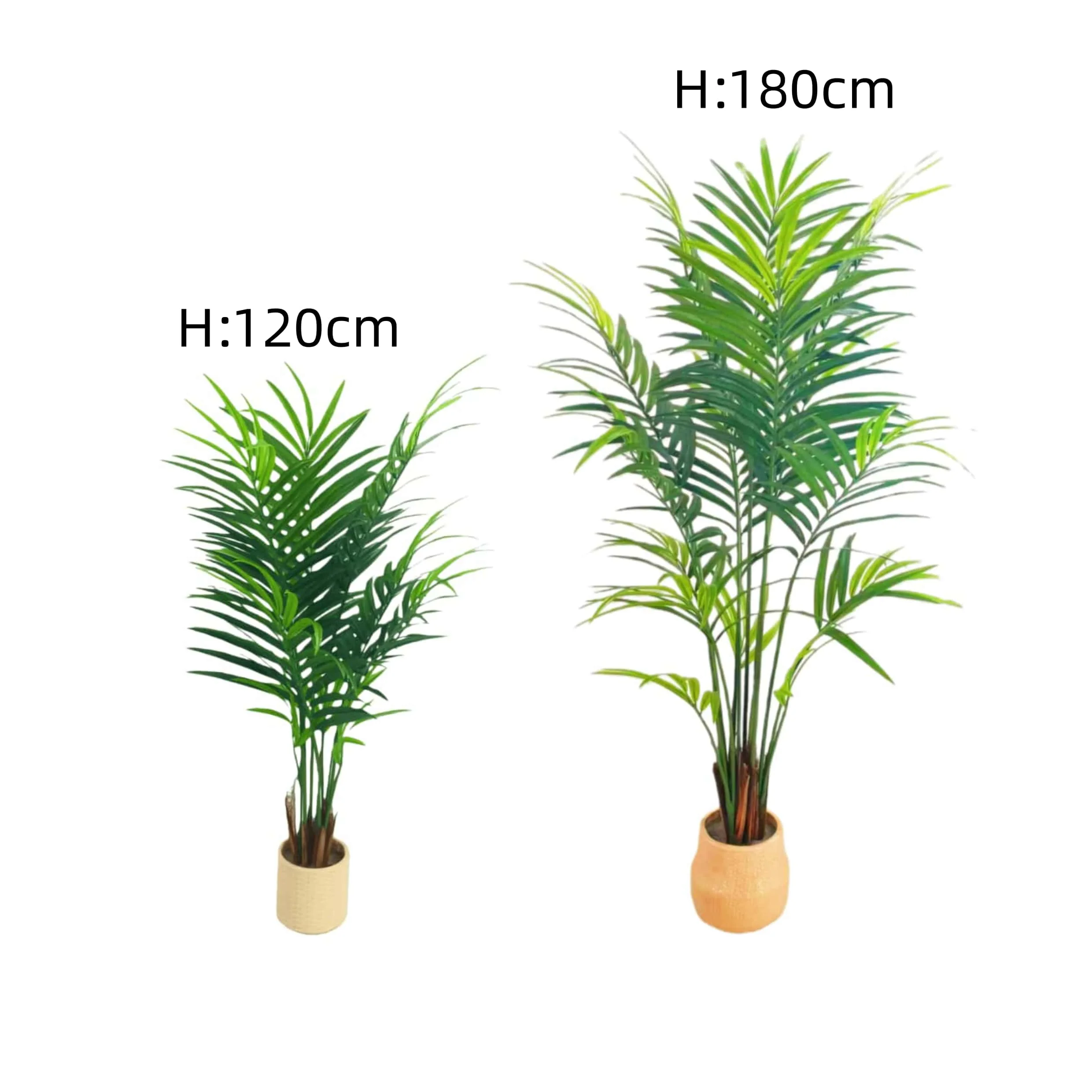 

Nordic-Style Plastic Artificial Evergreen Palm Plants Potted Indoor Decorative Trees