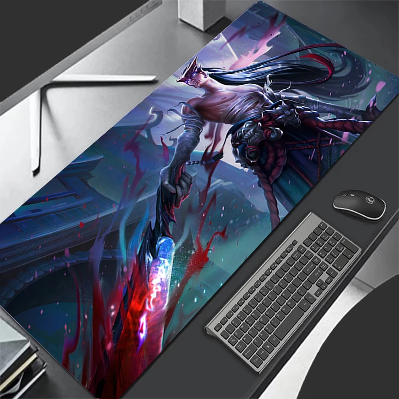 Mousepad Computer Gaming Accessories Keyboard Pad Office PC Rubber Mouse Pad Decoracion L-league of Legends Yone Desk Mouse Mat
