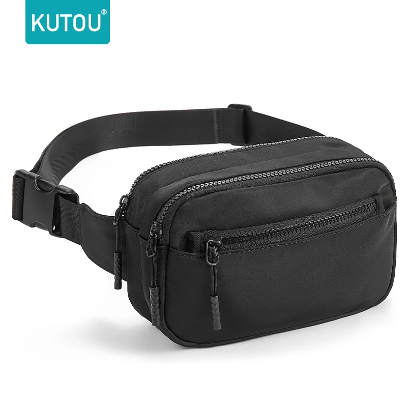 

KUTOU Women's Waist Bags Versatile Fanny Pack with Zipper Ideal for Outdoor Sports Crossbody Chest Bag Casual Belt Cellphone Bag