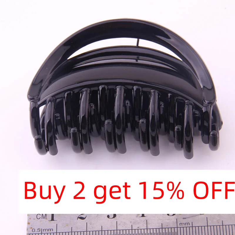 2-częściowa spinka do włosów dla kobiet Dobrej jakości plastikowe klipsy do włosów Abs w jednolitym kolorze Krab Make Hair Up Duże akcesoria do włosów 6,5 cm — zdjęcie 5