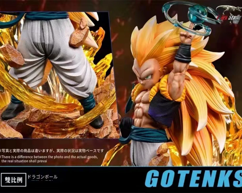 16Cm Resin Wcf Dragon Ball Z Anime Periphery Action Figure Gotenks Super Saiyan 3 Luminous Statue Model Ornaments Toys