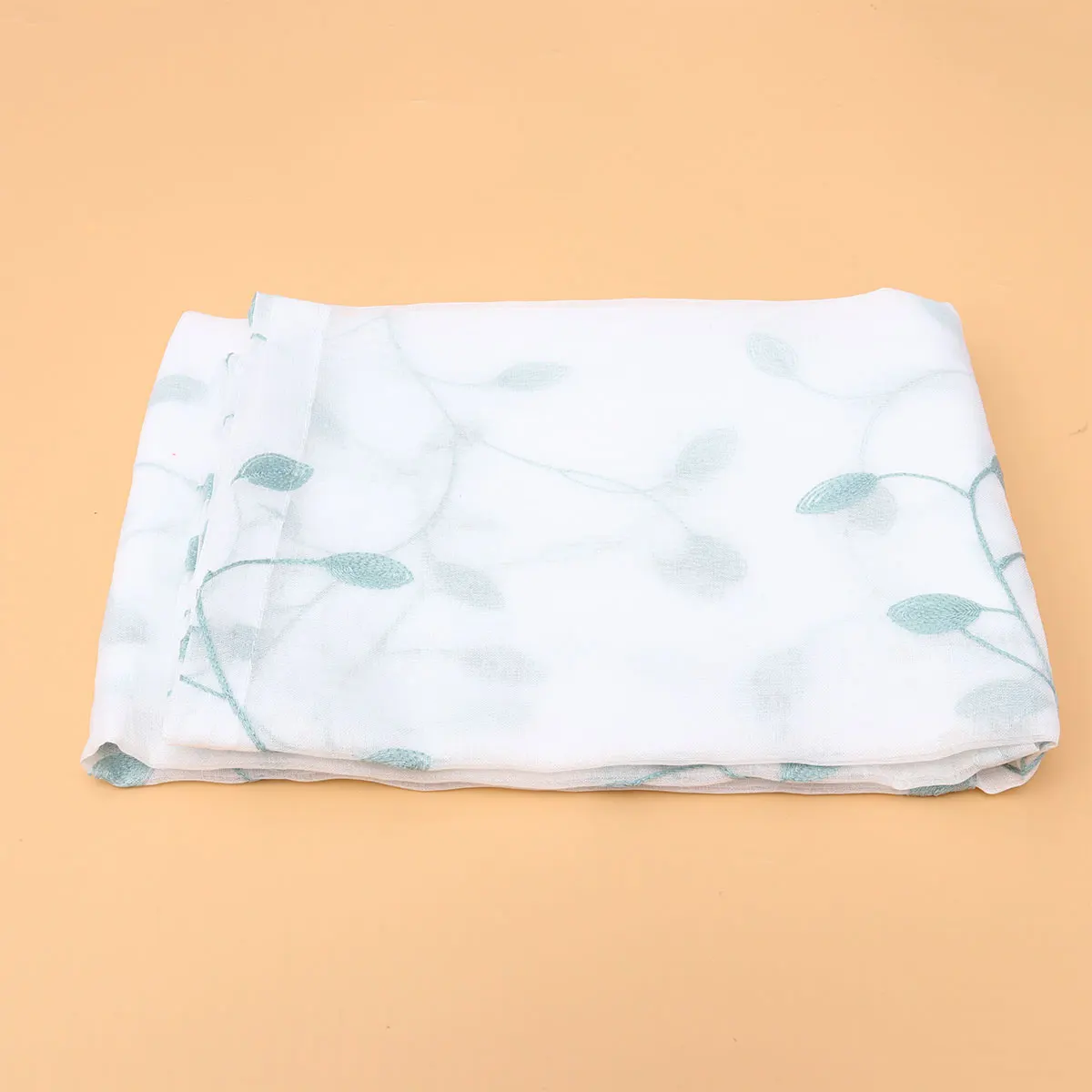 

Leaf Print Sheer Curtains Premium Polyester Wear Resistant Tear Proof Delicate Texture Natural Sunlight Window Drapes For