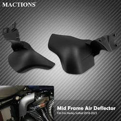 Motorcycle Heat Shield Trim Cover Mid-Frame Air Deflector Black For Harley Softail Fat Boy Breakout Street Bob FXFB FXLR 2018-25