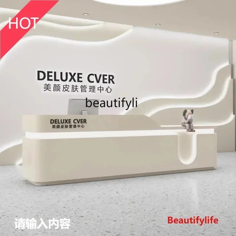 cn8350 ss Simple beauty salon checkout page Clothing shop Dental dentistry Bar art Dance training company Reception desk