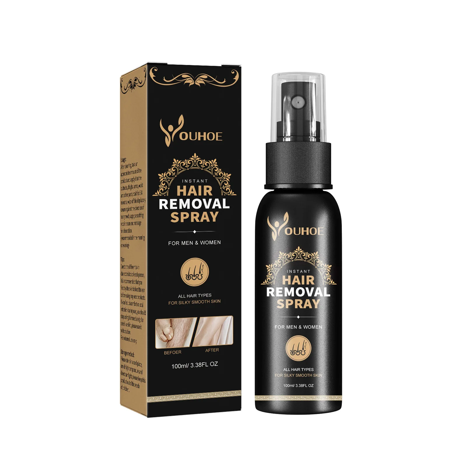 Spray indolor da remoção do cabelo, inibidor do crescimento do cabelo para a cara, axila, pernas, braços, creme depilatório do corpo seguro, beleza, saúde, cuidados com a pele