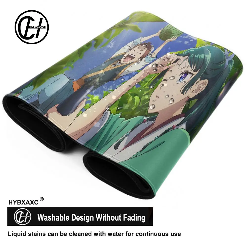 Large Anti-Slip Mouse Pad PC HD Print Anime Maomao Mousepad The Apothecary Diaries Laptop Mat Durable Lock Edge Desk Mat XXL