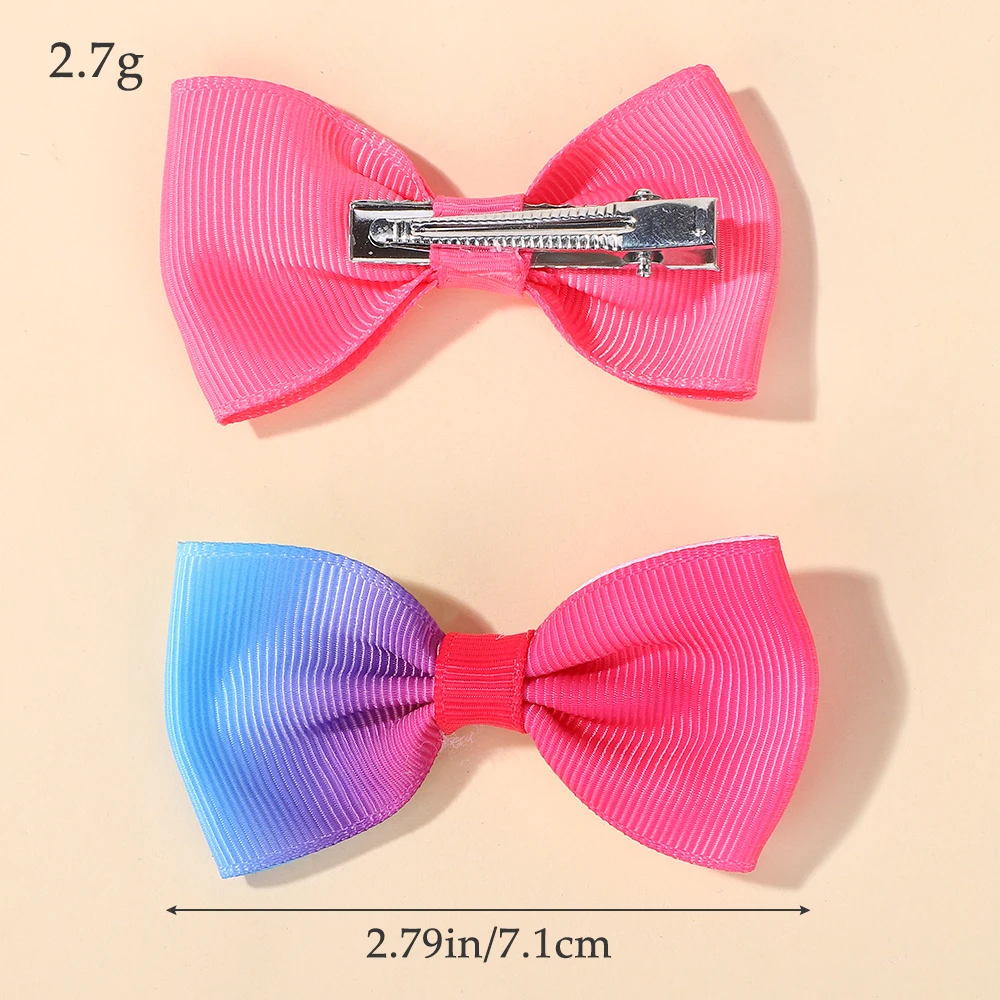Pinces à cheveux avec nœuds pour bébé, 20 pièces, pour filles, frange, joli ruban imprimé, pour enfants, tenue de soirée décontractée, couvre-chef